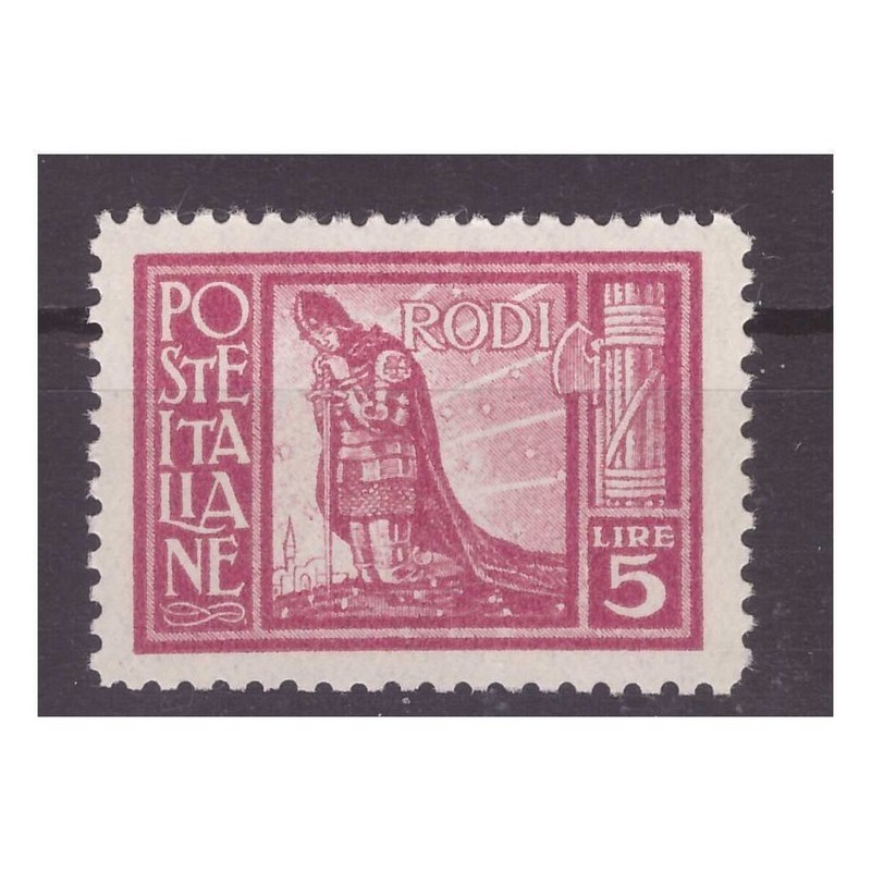 EGEO  1929   -   PITTORICA  DENT. 11   -   LIRE 5    NUOVO **