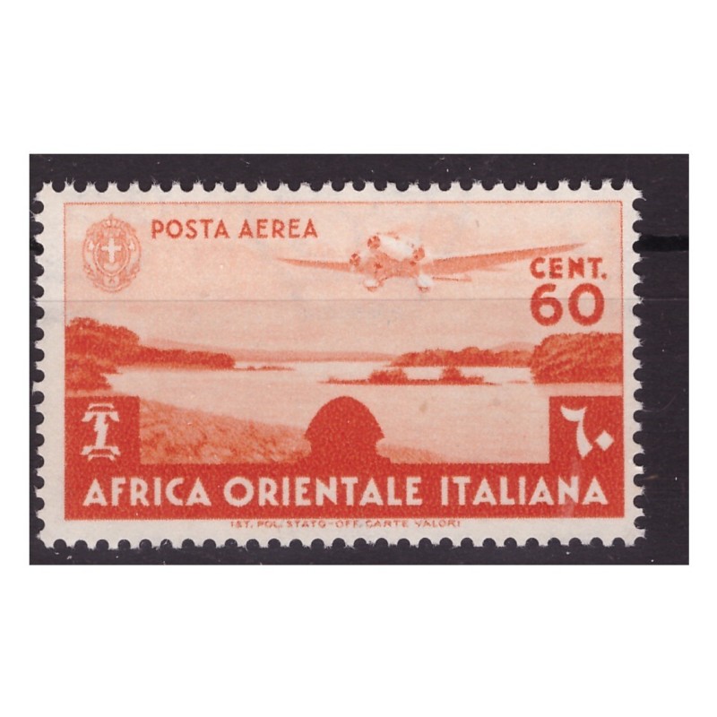 AOI - 1938 SOGGETTI VARI - POSTA AEREA Cent. 60 NUOVO **