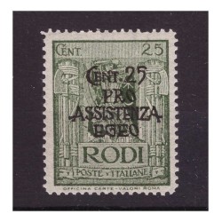 ISOLE EGEO  1943 -  PRO ASSISTENZA EGEO  Centesimi  25   NUOVO **